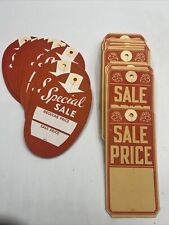 Sale Price Hang Tags Vintage Retail Special Store Red White 50s