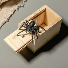 Funny Scare Box Wooden Prank Spider Hidden In A Case Joke Toy Halloween Gift
