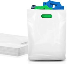 Plastic Merchandise Bags 12 X 3 X 20 1000 Die Cut Handle 1.25 Mil
