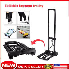 2 Wheels Lightweight Folding Hand Trolley Capacity Luggage Cart Black Hand Truck