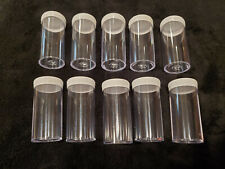 10 1-14 X 3 Clear Plastic Vial With Snap Cap.