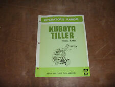 Kubota At 55 Tiller Owner Operator Maintenance Manual User Guide