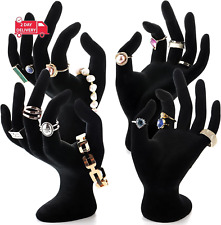 4 Pack Hand Ring Holder Velvet Hand Hewelry Holder Ring Stand For Room Bedroom