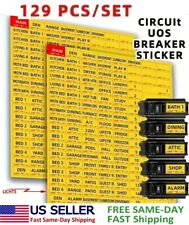 129 Circuit Breaker Electrical Panel Box Labels. Easy To See All Your Circuits