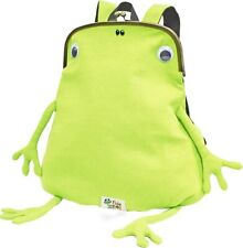 Gym Master Fluke Frog Backpack Kiss Lock Clasp Closure Lime Green Cotton Japan