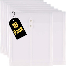 1intheoffice Poly Envelopes With Top Opening Letter Clear 8.5x11 10pack
