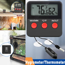 Digital Thermometer Hygrometer Humidity Meters W Probe For Egg Incubator