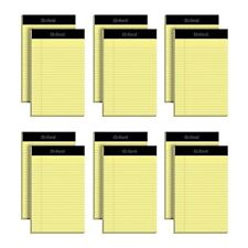 5 X 8 Legal Pads 12 Pack Narrow Ruled Yellow Paper 50 Sheets Per Writing Pad
