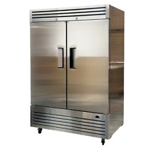 Commercial Reach-in Refrigerator 2 Solid Door Stainless Steel Restaurant 54