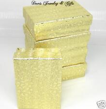 New Boxes Wholesale Lot Of 10 Jewelry Gift Gold Foil Cotton Filled Re-seller