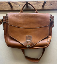 Tahoe Brown Bag Co Saddle Leather Briefcase Messenger Bag Postal Bag -usa
