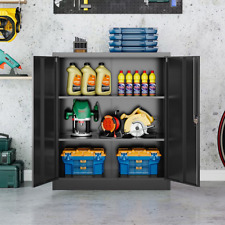 Metal Storage Cabinetcabinet With Doors And Adjustable Shelves Garage Cabinet