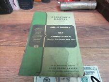 John Deere Hay Conditioner Serieal No14001 And Up Owner Operators Manual Tractor