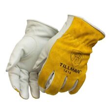 Tillman 1414 Topgrain Pearl Cowhide Split Leather Drivers Protective Work Gloves