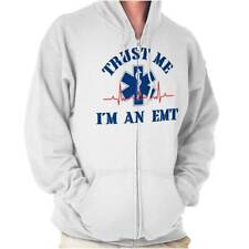 Trust Me Emt Funny Medical Star Of Life Gift Sweatshirt Zip Up Hoodie Men Women