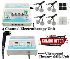 Ultrasound 1mhz Therapy Unit With 4 Channel Electrotherapy Digital Combo Machine