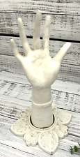 Cast Metal Jewelry Display Hand W Base For Rings Bracelets 10.5 Tall