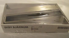 Ikea Ekby Bjarnum Shelf End Brackets Stainless Steel 7 12 19 Cm New 1 Shelf Set