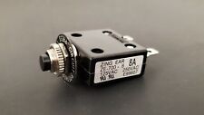 8 Amp Thermal Push Button Circuit Breaker 12-50vdc 125-250vac Qc Term New