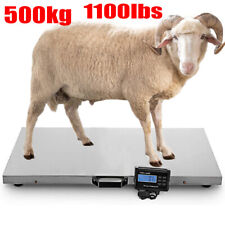1000lbs Animal Scale Stainless Platform Scales For Hogs Goat Sheep Alpacas Pig
