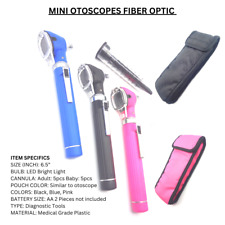 New Fiber Optic Mini Otoscope Colored Pocket Size Ear Scope Ent Diagnostic Tools