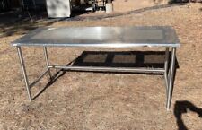 Used Stainless Steel Work Tables 30d X 71w X 32h Rounded Front Edge. Strong