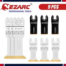 9pc Ezarc Oscillating Multi Tool Blade Carbide Bi-metal Saw Blades Metal Nail