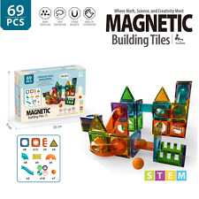69tiles Magnetic Building Blocks Set Marble Run Creative Stem Toys For Age 3
