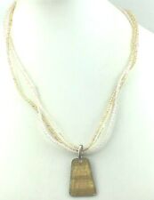 Kenneth Cole Necklace Glass Seed Bead Ab Shimmer Yellow Epoxy No Offers