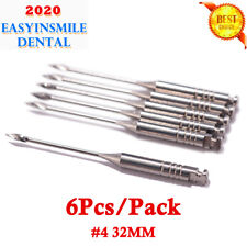 6pcs Dental Endodontic Gates Glidden Stainless Steel Drills 4 Endo Burs 32mm Us