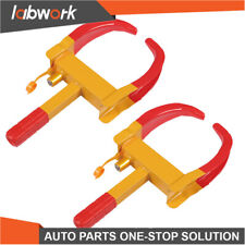Labwork 2 X Anti-theft Wheel Lock Clamp For Auto Car Trailer Truck Suv Towing