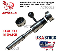 New Lathe Tailstock Floating Type Die Holder Set 2mt Shank Size Mt2 Usa Actools