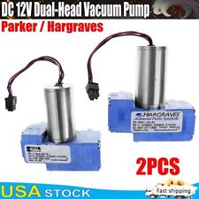 2pcs Parker Hargraves Dc 12v Brushless Vacuum Pump Double Head Diaphragm Pump