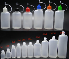 10ml 30ml 100ml Empty Dropper Plastic Bottles Needle Tip Squeezable Liquid Ldpe