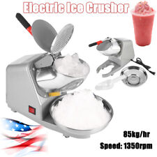 Electric Ice Crusher Shaver Machine Snow Cone Maker Shaved Ice 85kghr 1350rpm