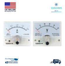 Analog Panel Amp Volt Current Ammeter Voltmeter Voltage Gauge 10a 50v Dh-670 Dc