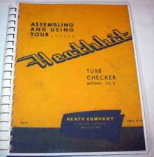 Heathkit Tube Tester Manual Set Choose Tc-1 Tc-2 Or Tc-3. Complete W Charts