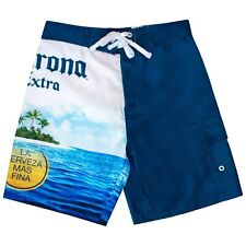 Corona Extra Beach Scene Board Shorts Blue