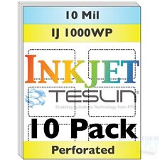 Inkjet Teslin Paper - 8up Perforated - For Making Pvc-like Id Cards - 10 Sheets