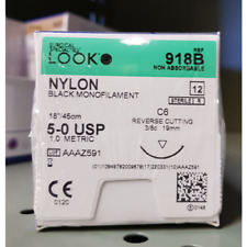 Look Nylon C65-0 Usp18 Non Absorbable Sutures 918b 12bx By Surgical Fresh