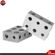 1 Matched Pair 11 Holes 1-2-3 Blocks .0001 Machinist 123 Ultra Precision New