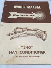 Cockshutt 340 Hay Conditioner Owner Manual Includes French
