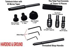 Lathe Tailstock Tap Die Holder Set Mt 3 - Complete Solution For Tapping Threadin