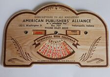 Vintage Advertising Perpetual Desk Top Calendar American Publisher