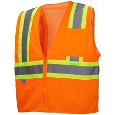 Orange High Visibility Reflective Class 2 Hi Vis Construction Work Safety Vest