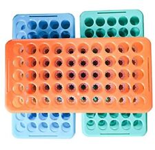 Plastic Test Tube Rack With Silicone Pad Tubes 50 Positions 18 Mm Centrifuge ...