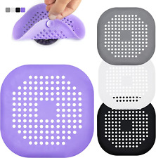 Hair Catcher Durable Silicone Square Shower Drain Hair Stopper Covers Easy To In