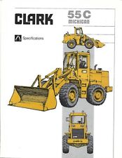 Clark Michigan 55c Wheel Loader Specifications Showroom Sales Pamphlet Sheet