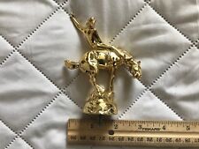 Die Cast Bronco With Rider Vintage Trophy Topper Parts Gold Finish Te93