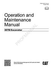 Caterpillar 307b Excavator Operators Maintenance Manual Afb1-up